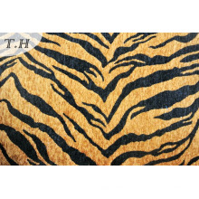 Tiger bedruckte Mikrofaser Chenille Stoff (Fth31892)